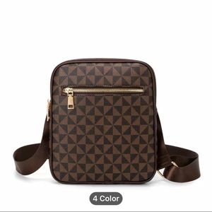 Men's Leather Crossbody Bag Vertical Trendy Multifunctional Shoulder Bag